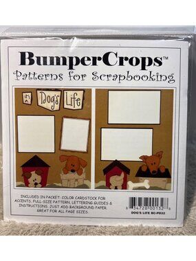 BumperCrops Dogs Life Scrapbooking Pattern Kit With Cardstock Full-Size Patterns